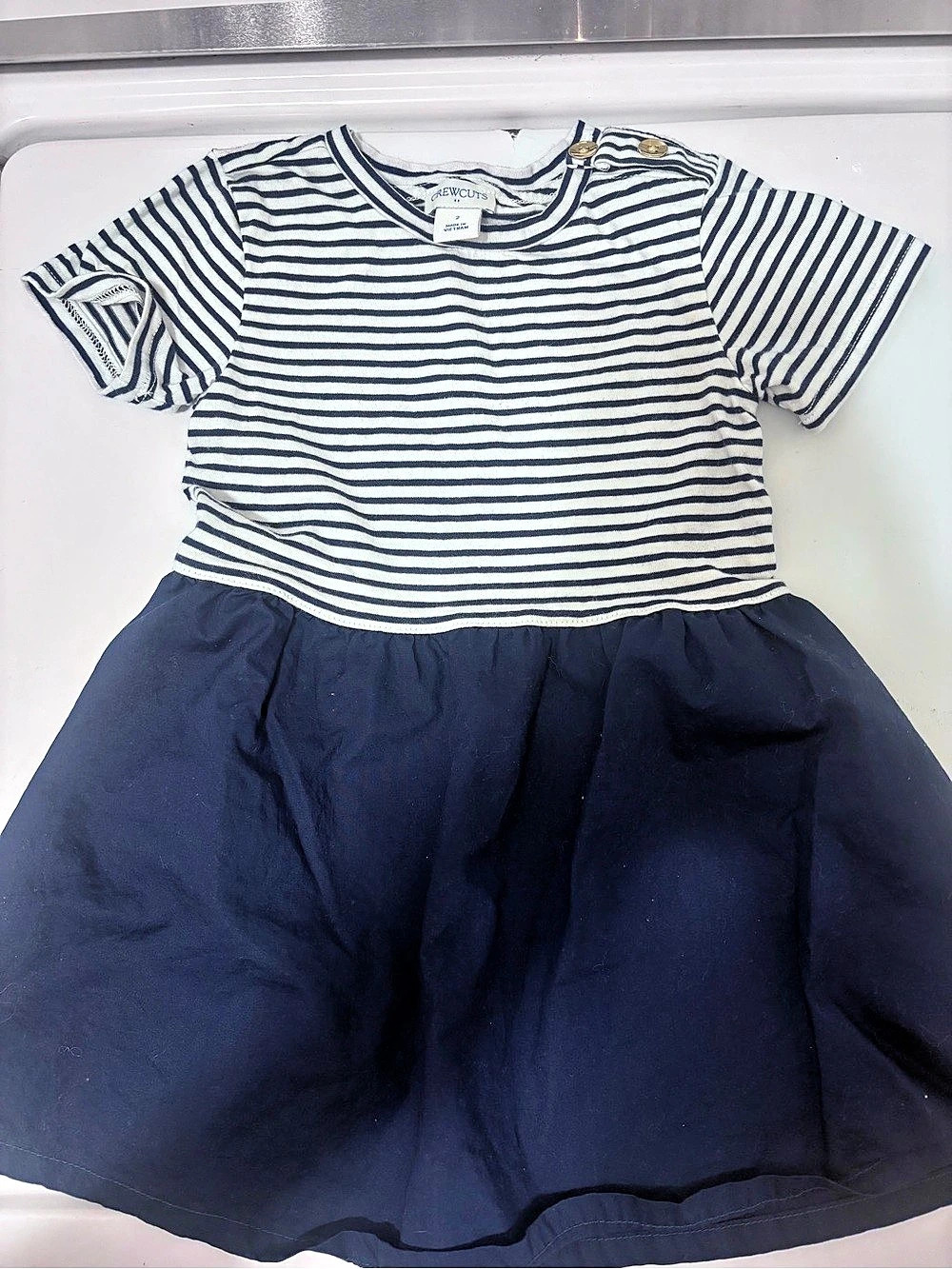 Crewcuts Girls Striped Dress Size 2 Like New